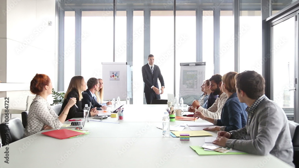 Young director on a meeting with colleagues Young director on a meeting with colleagues