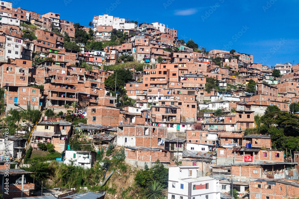 Poor neighborhood in Medellin, Colombia