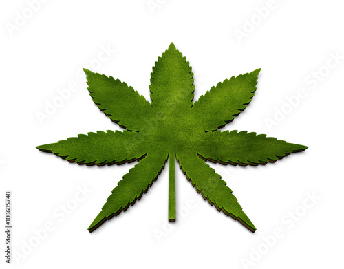 Cannabis Leaf labyrinth grass field