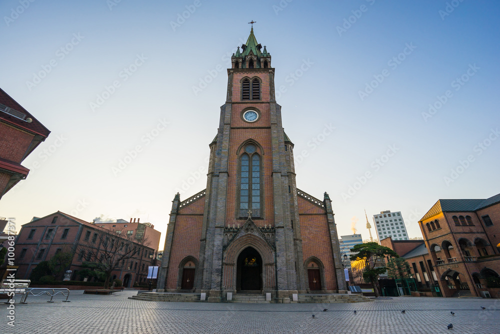 Obraz premium Myeongdong Cathedral In Seoul, South Korea