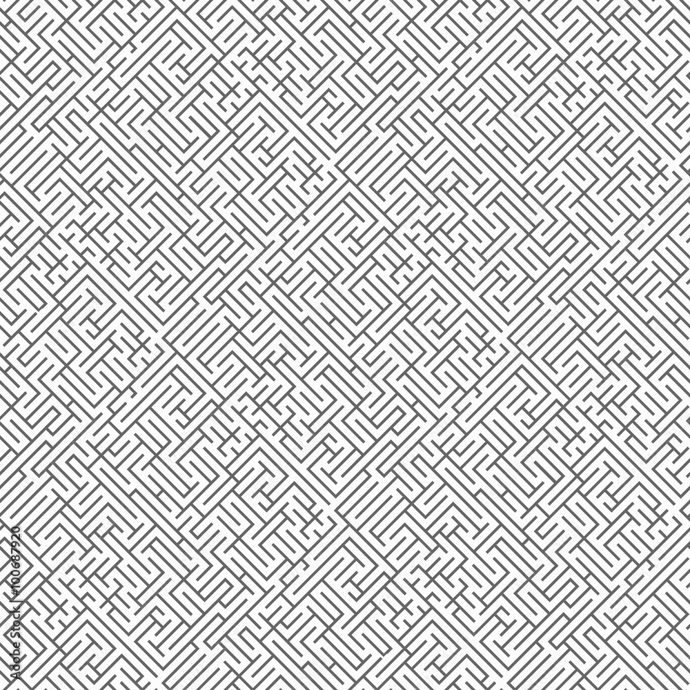 Abstract background - gray maze (pattern seamless)