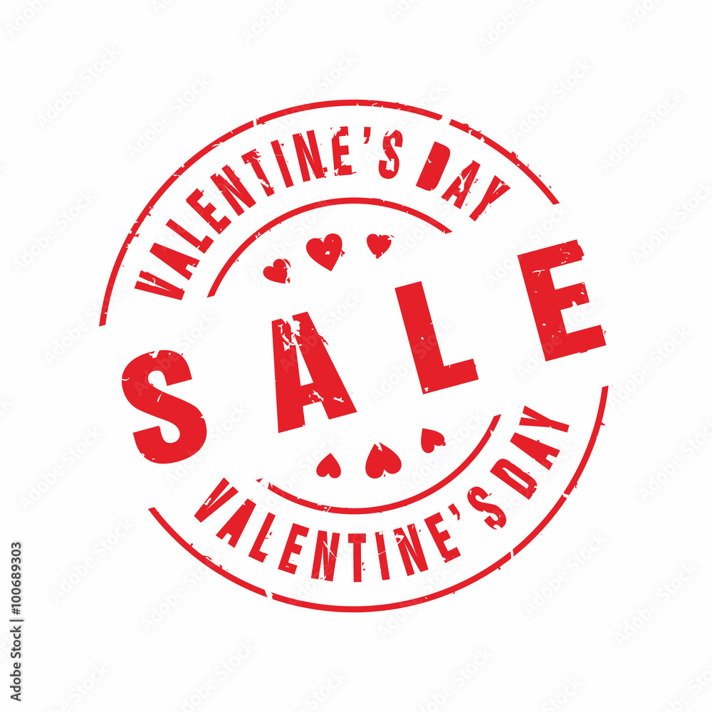 Vector Valentine's Day Sale stamp Vector Valentine's Day Sale stamp