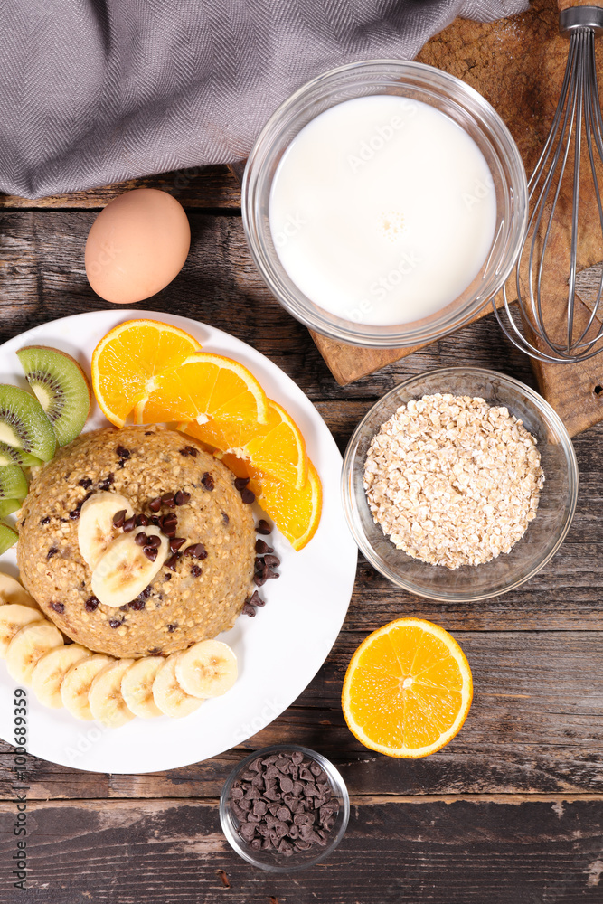 oat cake with fruits oat cake with fruits