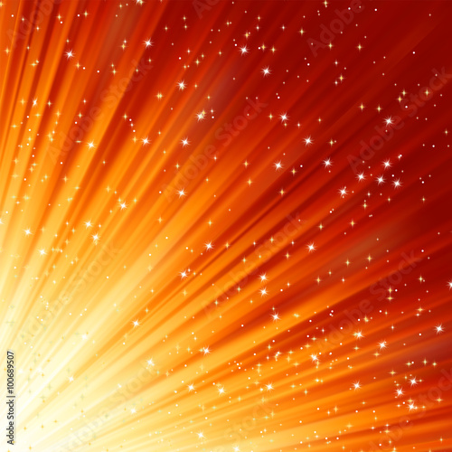 Snowflakes and stars descending light. EPS 8