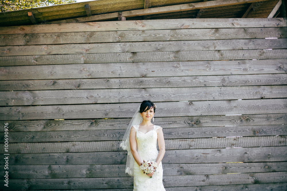 Groom and bride together. Wedding couple