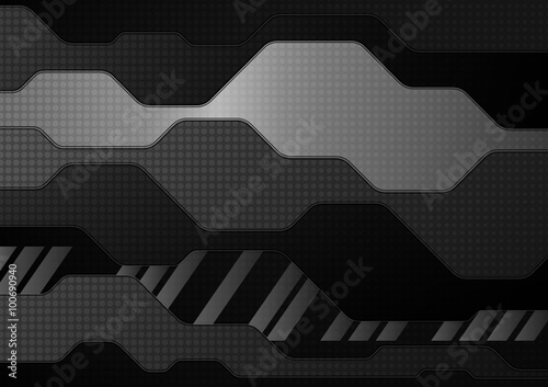 Black and White Abstract Technology Background