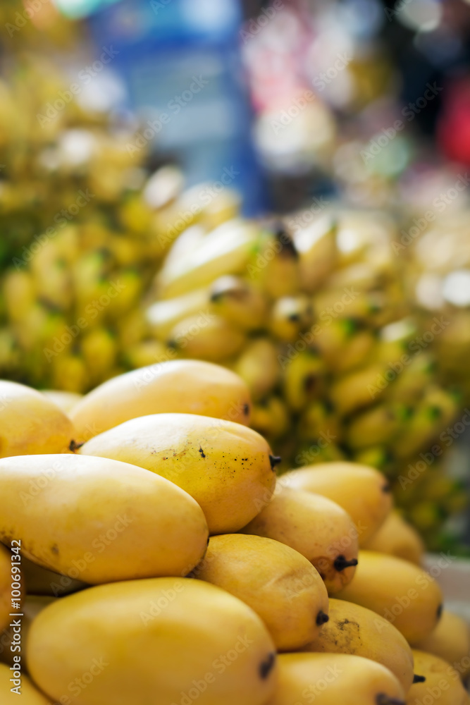 Mango fruit on asian market
