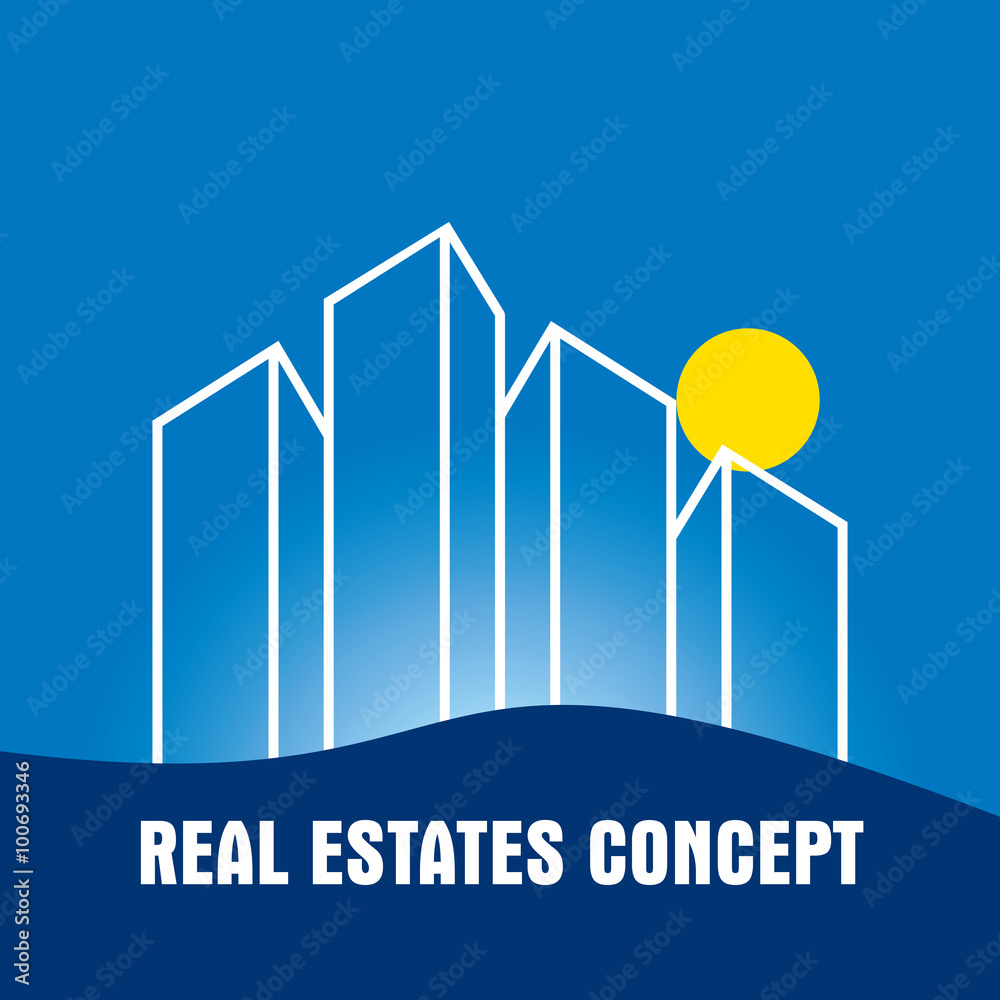 creative real estates logo concept vector creative real estates logo concept vector