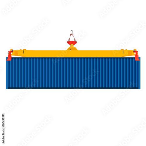 Container on crane