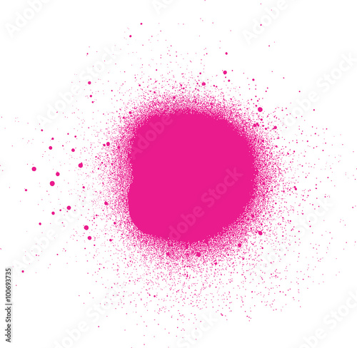 spray effect design element in pink on white
