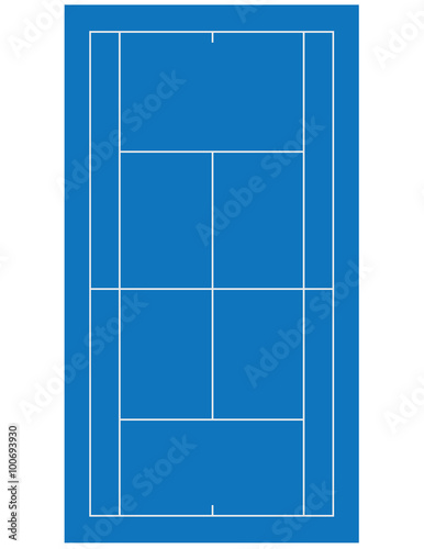 Tennis court blue