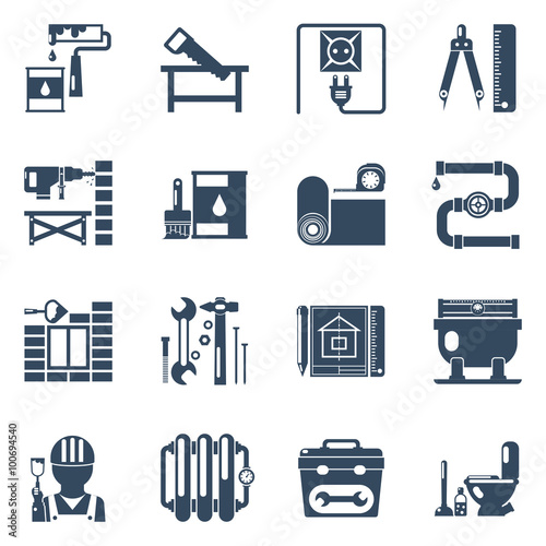 Home Repair Black Icons Collection
