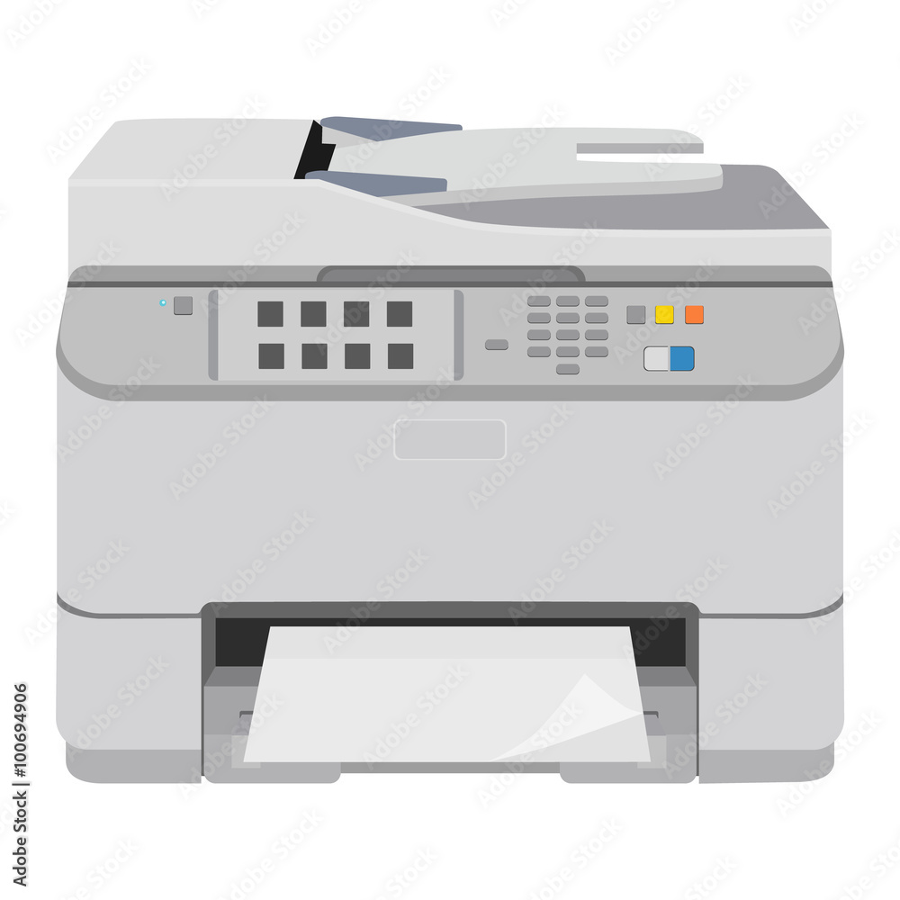 Realistic printer scanner Realistic printer scanner