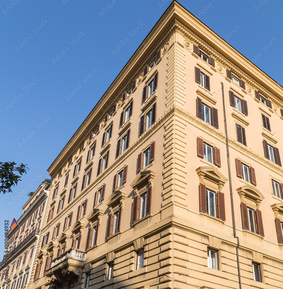 Naklejka premium Typical Buildings in Rome