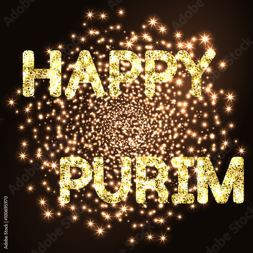 Purim Golden Background