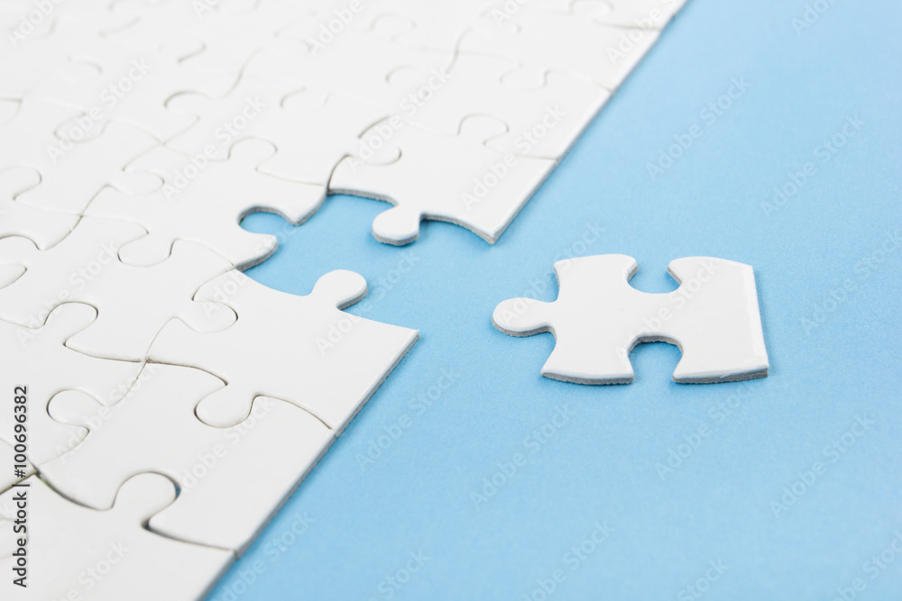 Missing jigsaw puzzle pieces. Business concept. Compliting final task Missing jigsaw puzzle pieces. Business concept. Compliting final task