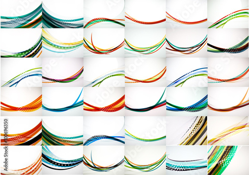 Universal huge mega set of abstract backgrounds, waves, lines and motion flowing concepts