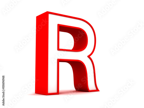 3d letter R from my metal letter collection RED