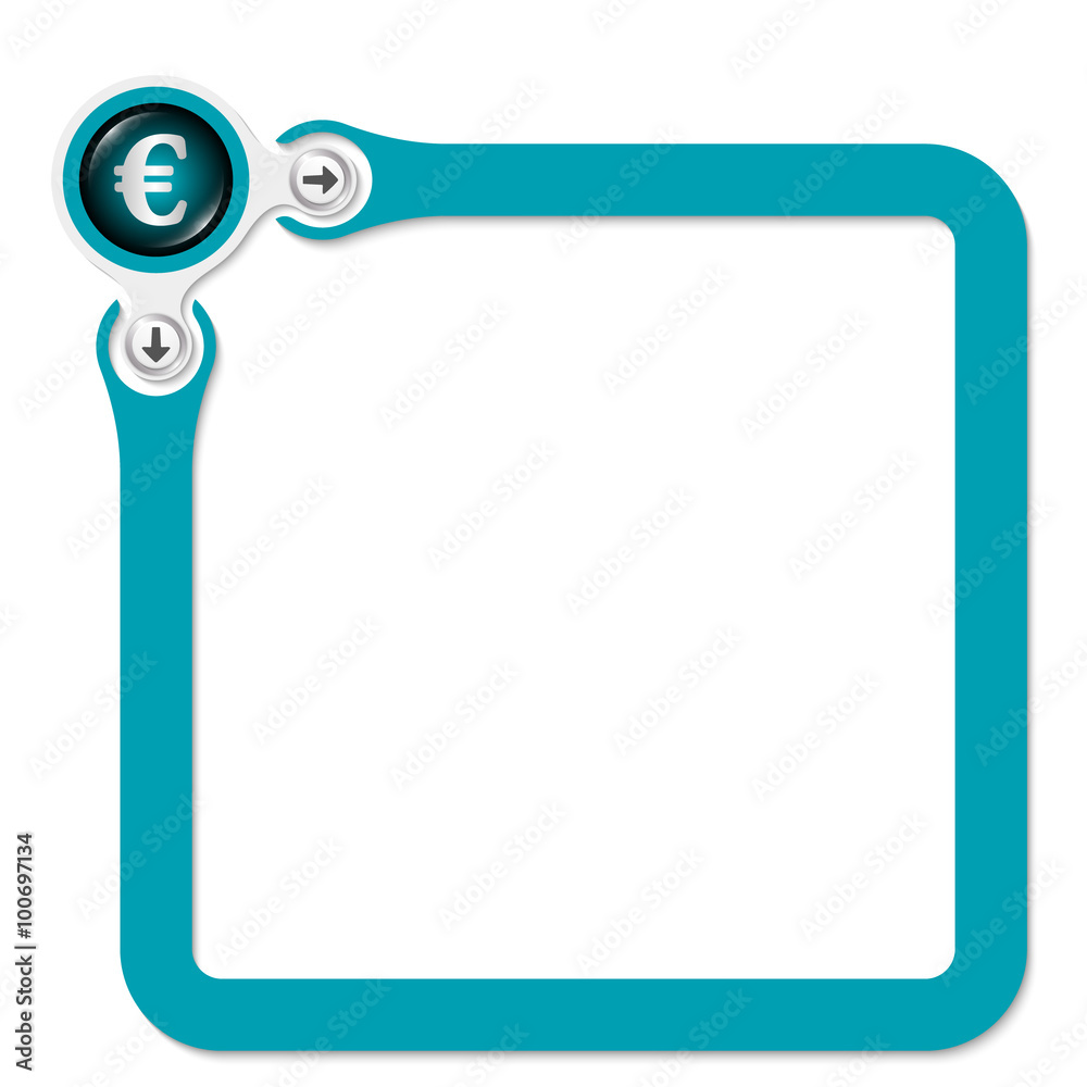 Green frame for your text and euro symbol Green frame for your text and euro symbol