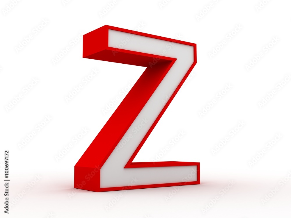 3d letter Z from my metal letter collection RED 3d letter Z from my metal letter collection RED