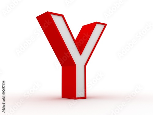 3d letter Y from my metal letter collection RED