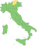 Italien - Trentino-Südtirol (Vektor in Grün)