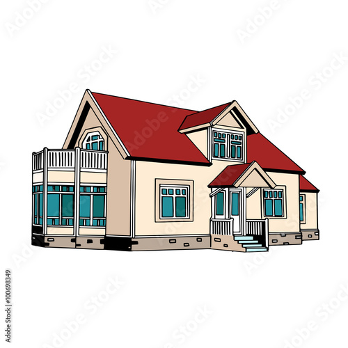 Suburban two-storey house