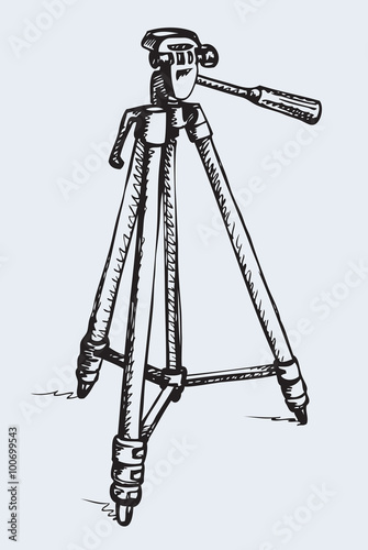 Tripod. Vector drawing