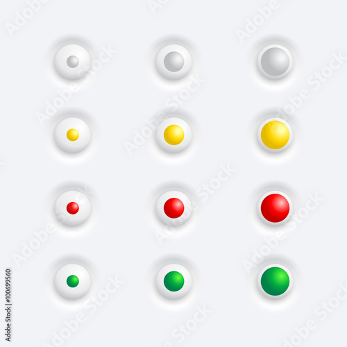 Set of buttons