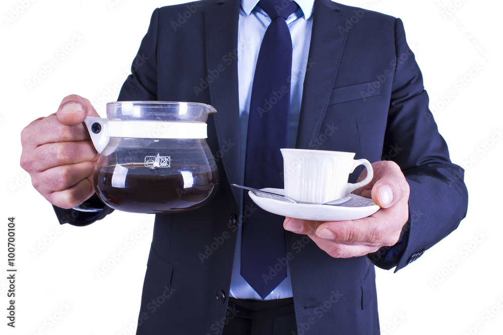 businessman with cup of coffee