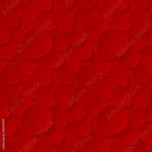 Floral 3d Seamless Vector Pattern Background with rose petals red