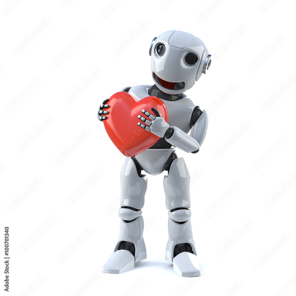 3d Robot is feeling very romantic 3d Robot is feeling very romantic
