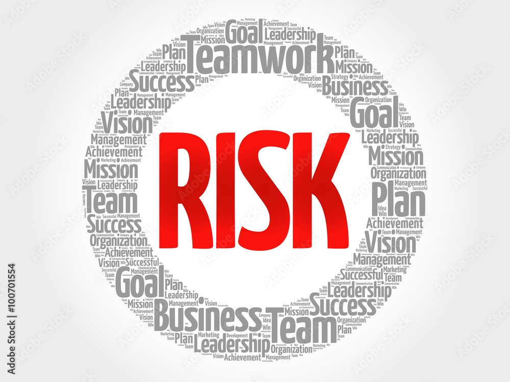 Risk circle stamp word cloud, business concept Risk circle stamp word cloud, business concept