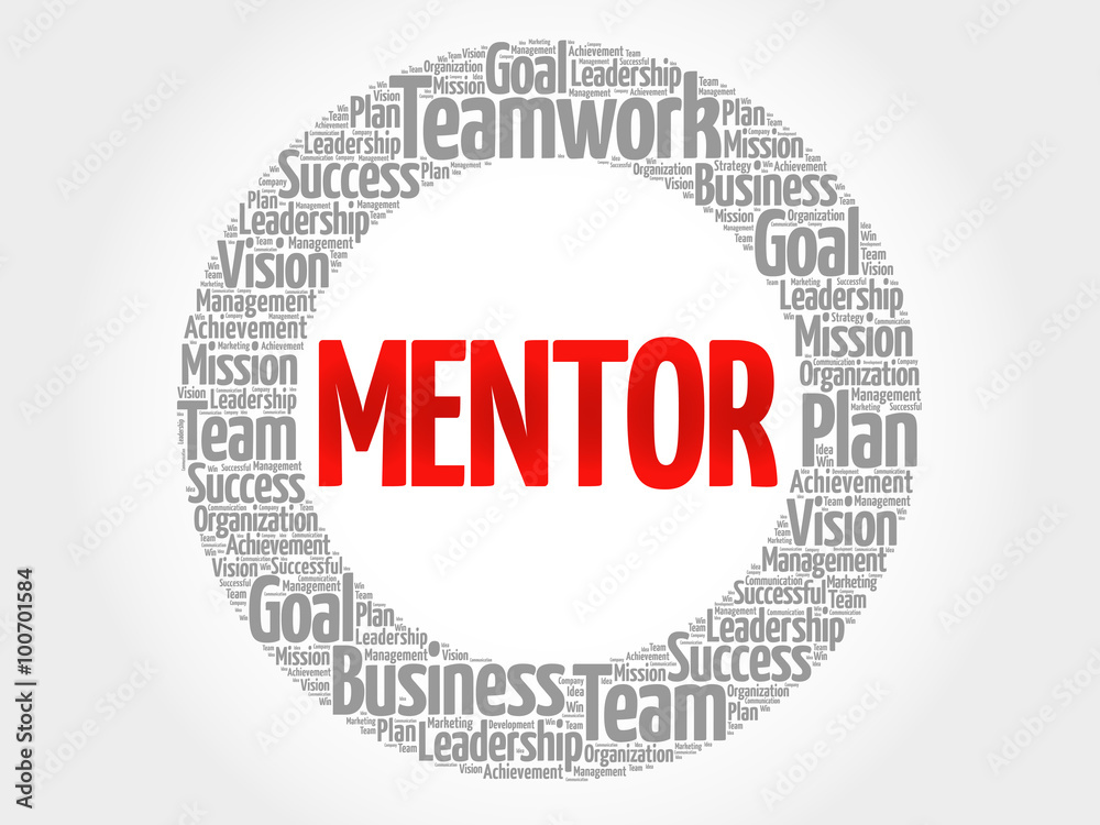 Mentor circle stamp word cloud, business concept Mentor circle stamp word cloud, business concept