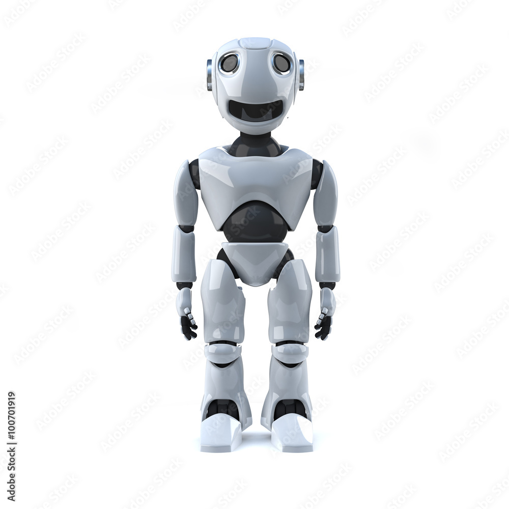 3d Robot stands straight 3d Robot stands straight