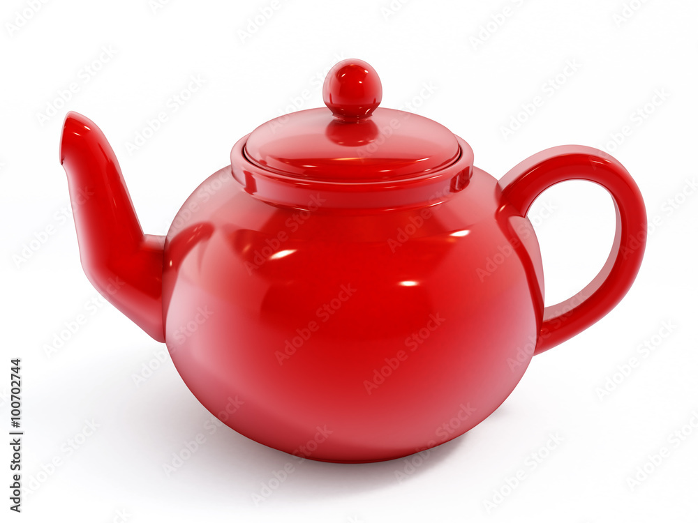 Red porcelain teapot Red porcelain teapot