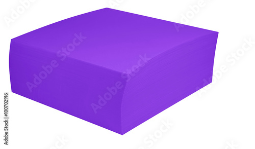 Packed block of note paper - violet