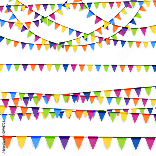 party garlands colored