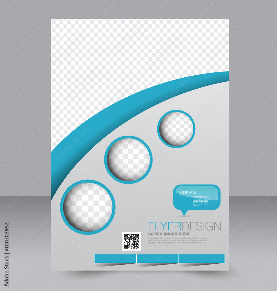 Flyer template. Brochure design. Editable A4 poster for business, education, presentation, website, magazine cover. Blue color. Flyer template. Brochure design. Editable A4 poster for business, education, presentation, website, magazine cover. Blue color.