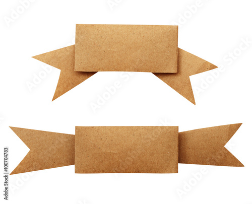 Two craft paper ribbon