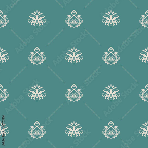 Wallpaper in royal baroque style. Background seamless royal baroque endless pattern, royal baroque decor backdrop, renaissance damask vector pattern