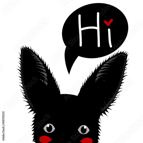 Black Rabbit Sneaking Greet...