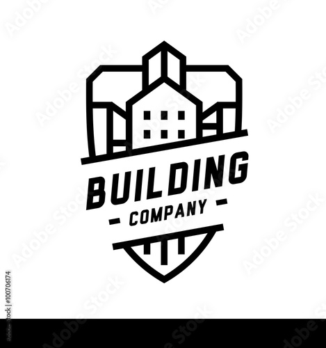 chevron style building company logo © boneshaker