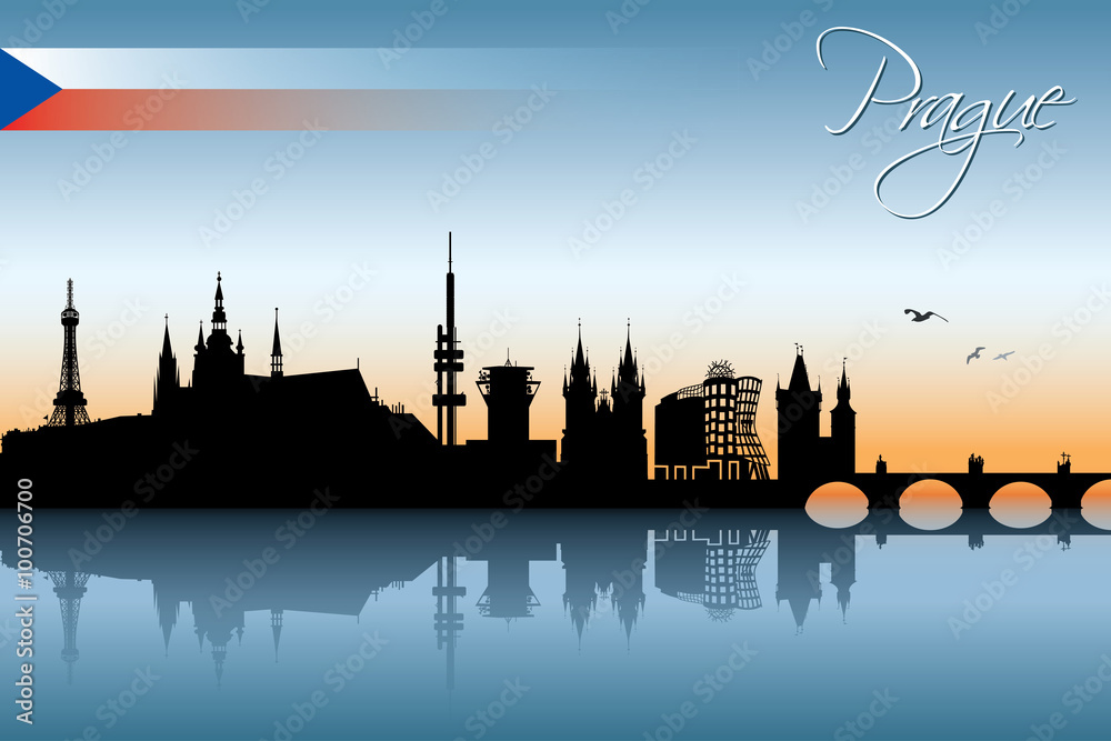 Fototapeta premium Prague skyline