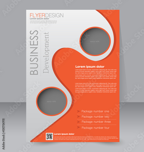 Brochure design. Flyer template. Editable A4 poster for business, education, presentation, website, magazine cover. 