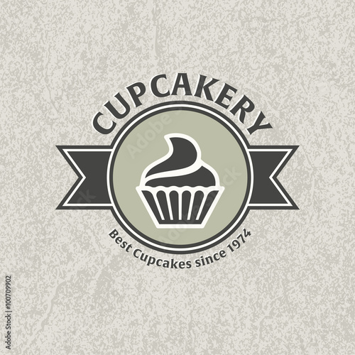 Cupcake bakery badge