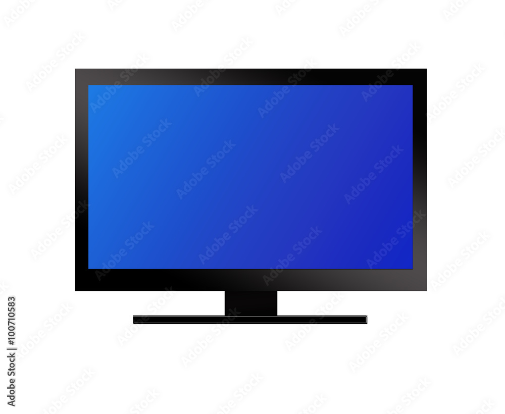 LCD tv screen on a white background LCD tv screen on a white background