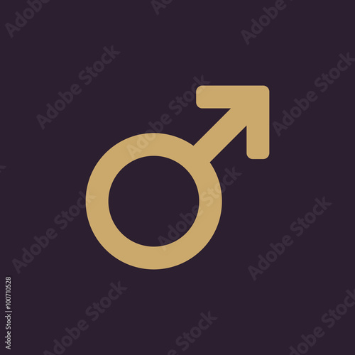 The male icon. Man symbol. Flat