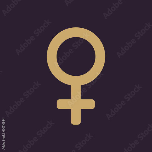 The women icon. Female symbol. Flat