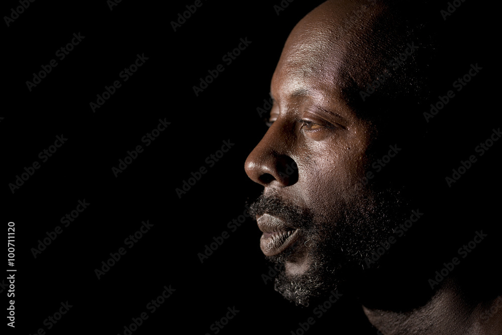 Pensive Black Man Portrait Pensive Black Man Portrait